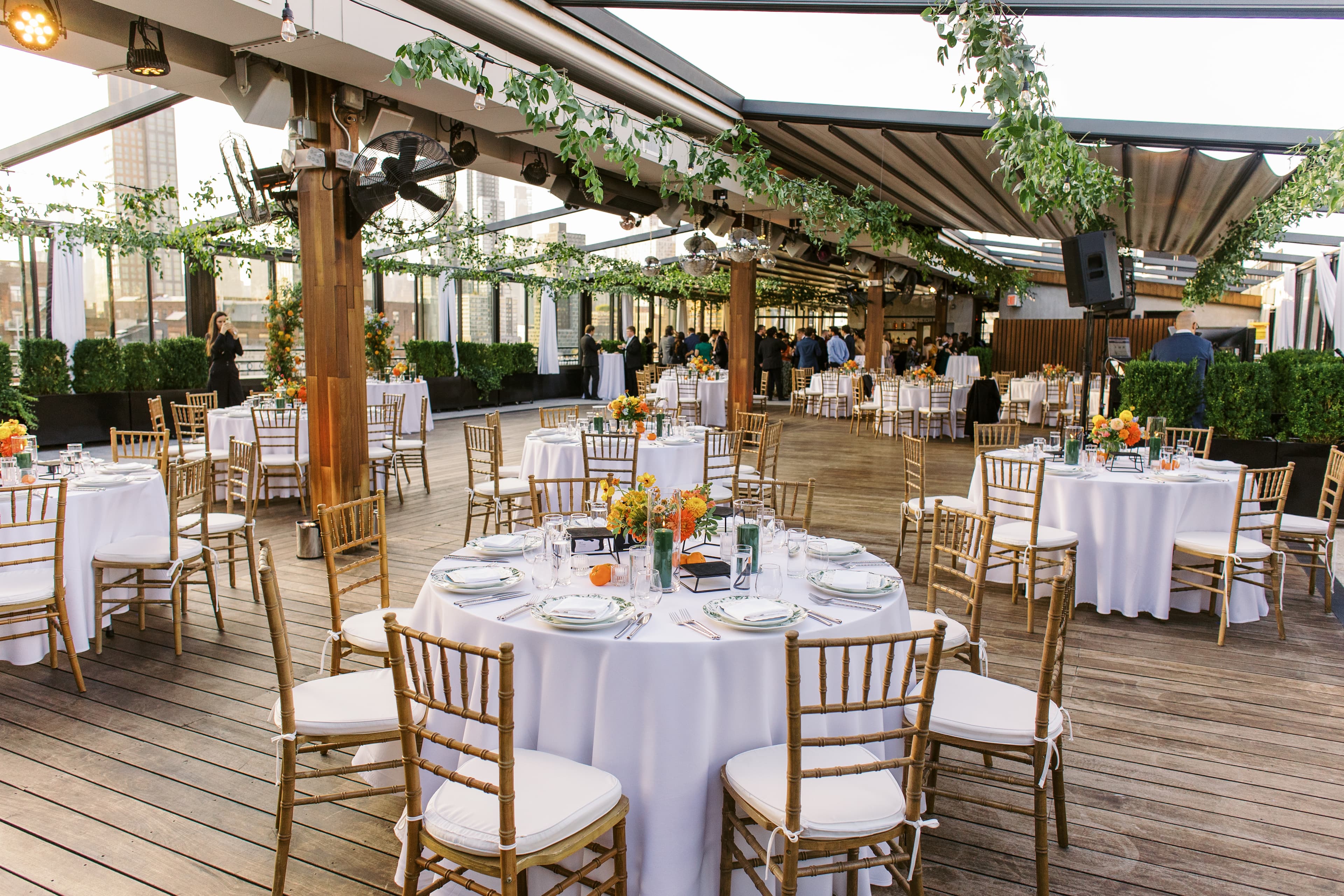 Rooftop reception before WedVis