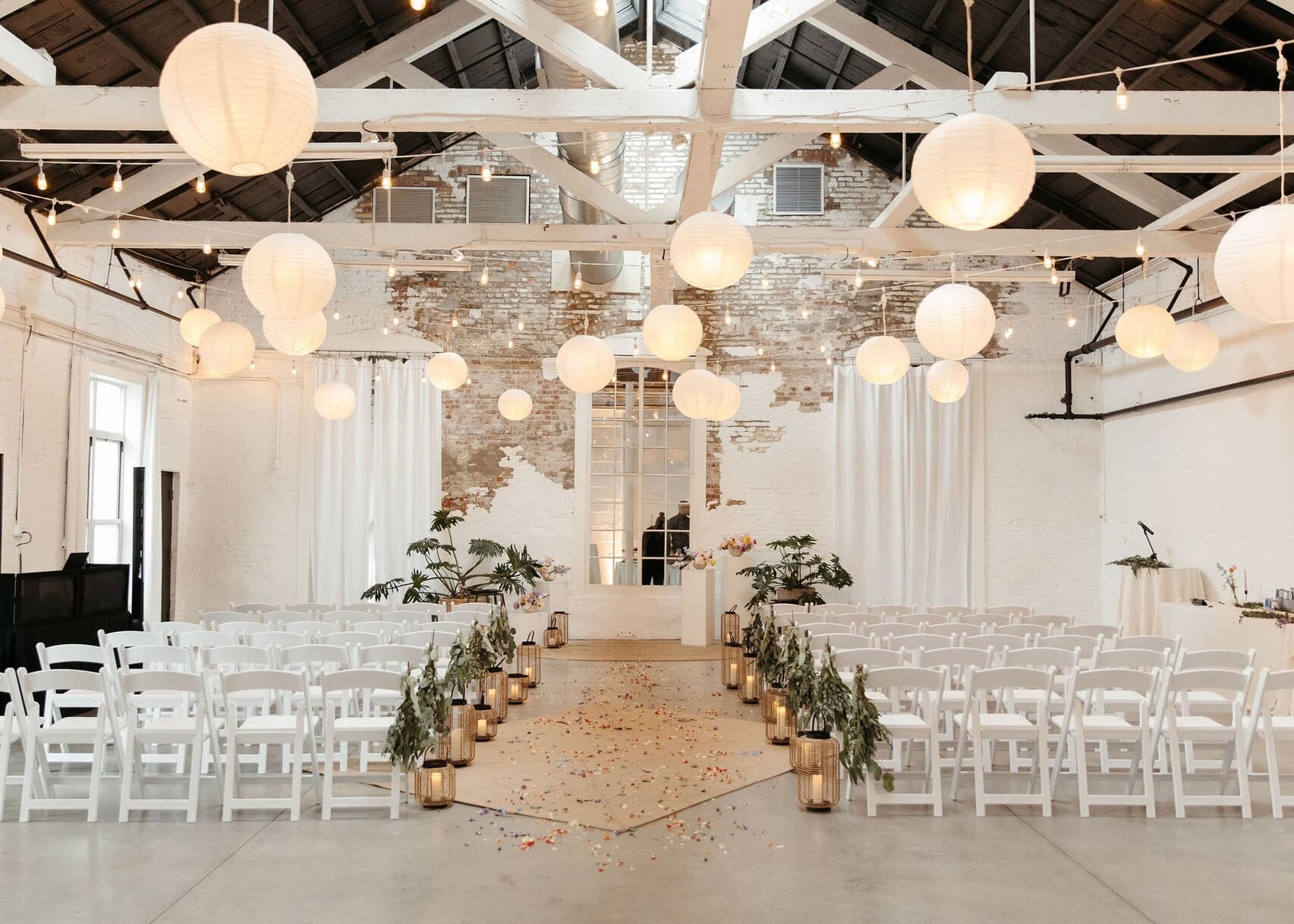 Wedding venue before AI visualization