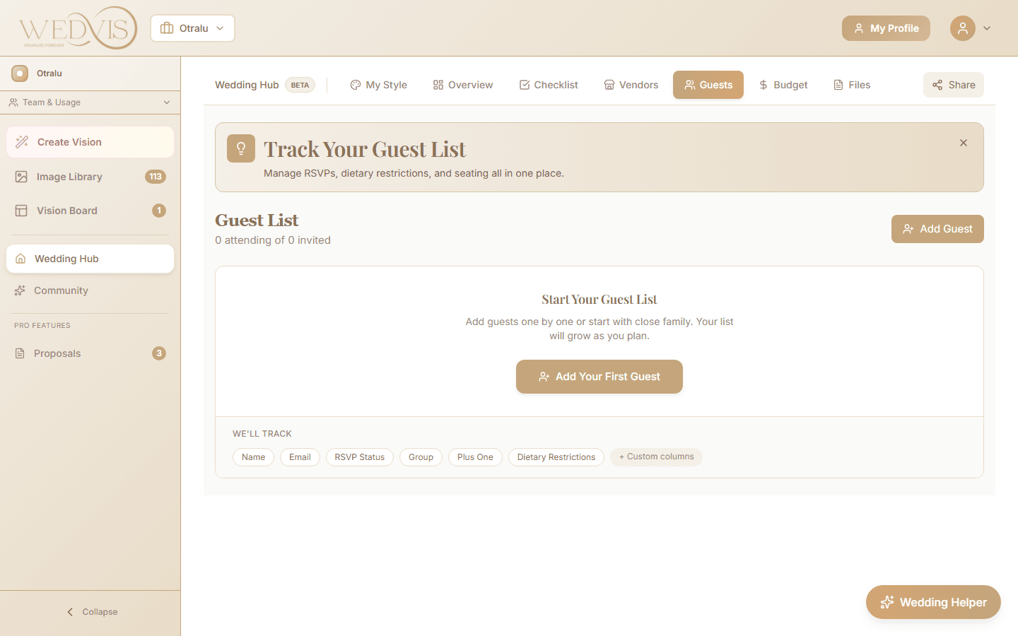 Wedding Hub - Guests