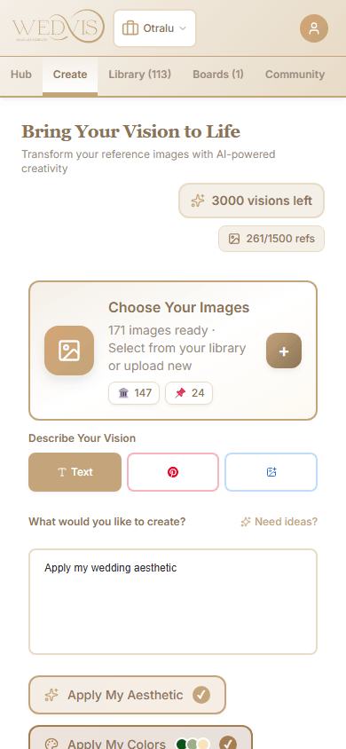 Mobile AI vision generation