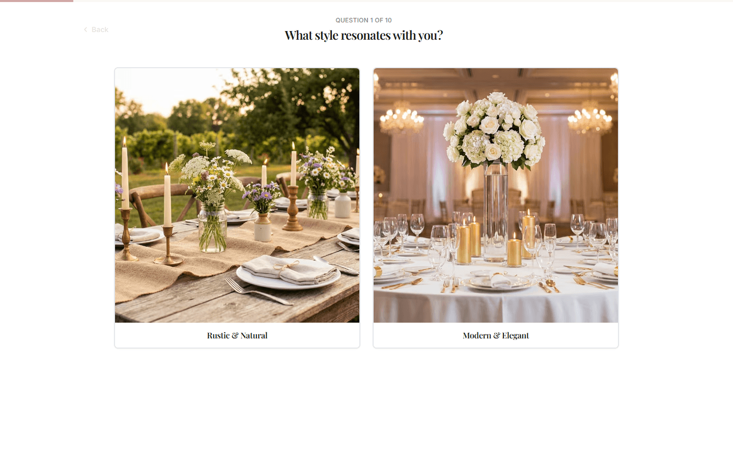 WedVis style quiz - What style resonates with you?